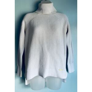 MICHAEL Michael Kors Sweater Waffle Knit Turtle Neck White Women's Small